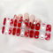22 Stück Weihnachts UV Gel Nagelfolie selbstklebend - Schimmer Rot & Santa UV Härtend Gel Nagelsticker - langlebig Gellack Wraps für Frauen Mädchen Weihnachten (Red with Santa Claus Design)