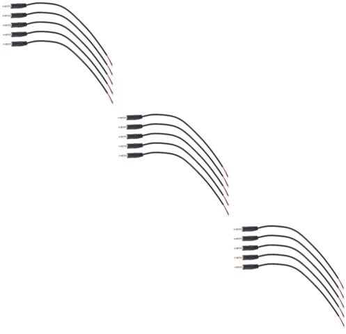 HOMSFOU 3 Sätze Mono Handykabel Kopfhörerkabel Audiostecker Headphone Cable Mikrofonkabel Kopfhöreradapter 3,5-mm-klinkenstecker-audiokabel Audiokabel Mit 3,5-mm-stecker Black 10 Stück * 3