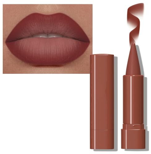 YGSIKY 2-in-1-Lippenkonturstift mit mattem Lippenstift, Farbverlauf, lang anhaltend, wasserfest, wischfest (#02)