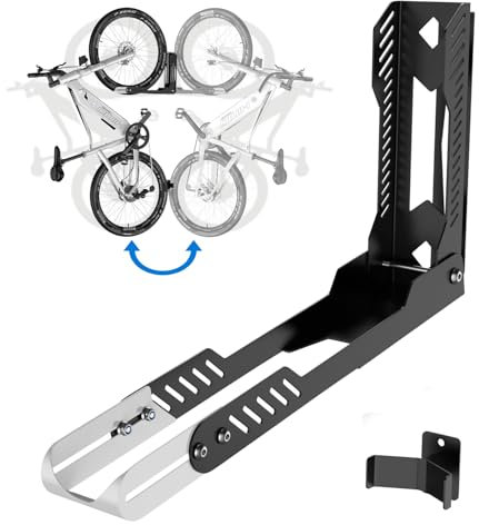ALIXUEQIN Fahrrad-Wandhalterung, schwenkbarer Fahrradständer für Garage, kein Anheben erforderlich, vertikale Wand-Fahrradaufhänger können bis zu 35 kg tragen