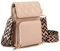 Leisofter Sacs à Bandoulière pour téléphone portable Femmes Petit sac à épaule en cuir Sac à épaule multifonctionnel Zipper Portefeuille à épaule large amovible