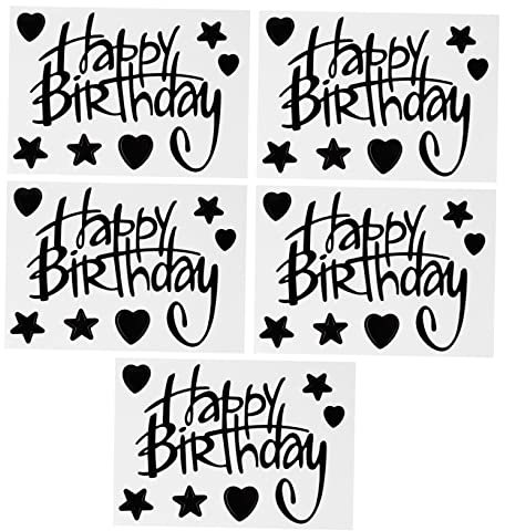 HEMOTON Dekorativer Aufkleber – 5 Stück Rollenaufkleber Für Geburtstagspartys Selbstklebende Wandaufkleber Mit Einzigartigem Design Und Leicht Zu Entfernen