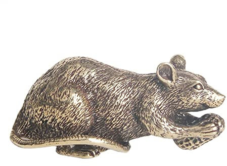 XFZJCHAP Messing Home Desk Dekorative Statue Vintage Kupfer Tierstatue Ornamt, wie Gezeigt, 55 * 2M