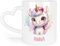 Kindertasse mit Namen Personalisiert, Personalisierte Tasse Kinder mit Einhorn, Namenstasse Einhorntasse, Kinderbecher als Geschenk zur Taufe, Geburt Weihnachten - Tasse Herz