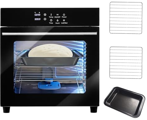 Brot Gärbox Sauerteig, Brot Gärschrank mit Heizung, 38L Elektrischer Gärbox mit Präziser Temperatur, Feuchtigkeit- und Zeit Funktion, Gärbehälter zum Brotbacken Joghurt, Natto und Reiswein