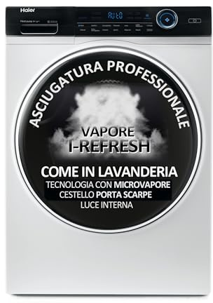 Haier I-Pro secadora serie 5, 10 kg, independiente de carga frontal, clase E, 11 programas, arranque programable, vapor, hxbxd 85 x 59,6 x 62,5 cm, blanco - HD100-A2959E-S