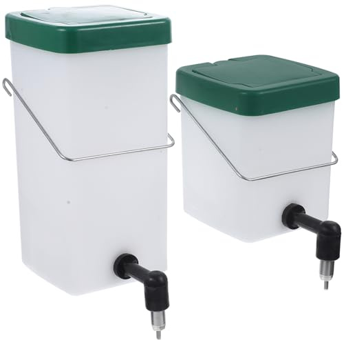 jojofuny 2stücke Wasserspender für Kaninchen Meerschweinchen und Haustiere aus Hochwertigem und Edelstahl Wiederverwendbar Tropffreies Design Einfach Am Kaninchenkäfig zu Befestigen