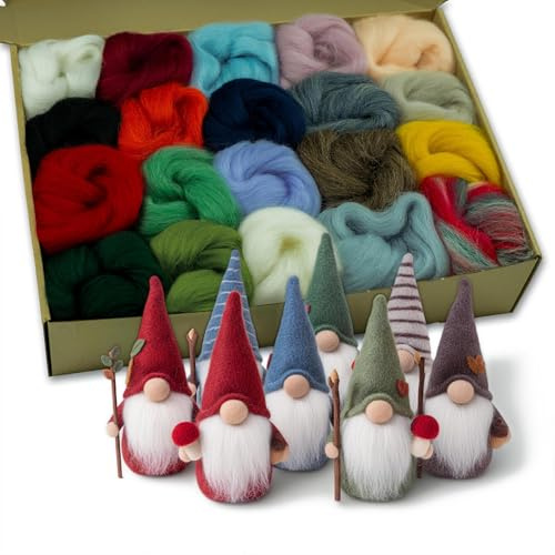 maDDma Filzwolle 20 Farben Merino für Trockenfilzen und Nassfilzen Märchenwolle Mulesing frei Farbmix 1