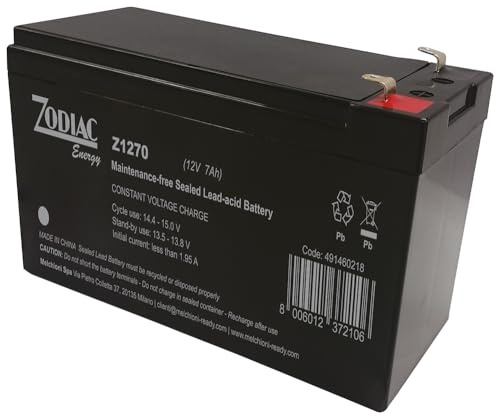 Batteria al Piombo Ermetica Ricaricabile 12V 7Ah Uso Tampone e Ciclico 151x65x93.5 per Luci di Emergenza Uso Industriale Sistemi di Sicurezza UPS Nessuna Manutenzione by Dimensione Elettronica S.R.L.