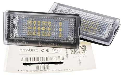 BRANDT AUTOMOTIVE Kennzeichenleuchten LED kompatibel mit Bmw E46 Limousine Coupe Touring Compact 1998-2006 Kennzeichenbeleuchtung