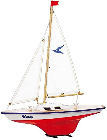 Paul Günther 1804 - Voilier Windy, Petit dériveur à Voile pour Jouer, Dimensions env. 35 x 42 cm, Fabrication de Haute qualité et monté prêt à Naviguer, pour Le lac de baignade