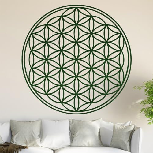 Kiwistar - Kiwistar - Wandtattoo Wohnzimmer Blume des Lebens - Wandaufkleber Wall Sticker - Dekoration, Küche, Bad, Schlafzimmer, Badezimmer