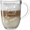 polar-effekt Leonardo Kaffeebecher mit Henkel Personalisiert mit Gravur - Latte-Macchiato Glas 380 ml - Kaffee-Glas Coffee Geschenk-Idee zum Geburtstag - Motiv Made just for