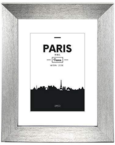 Hama 126049 Paris Bilderrahmen aus Kunststoff 20 x 30 cm Silber/schwarz