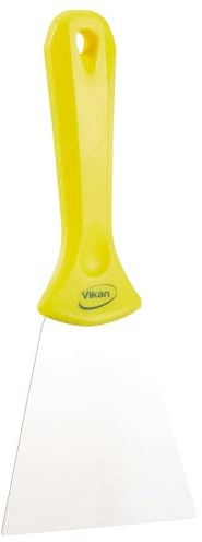 Vikan - Hygiene - Handschaber - Mit Edelstahlklinge - Gelb - Breit