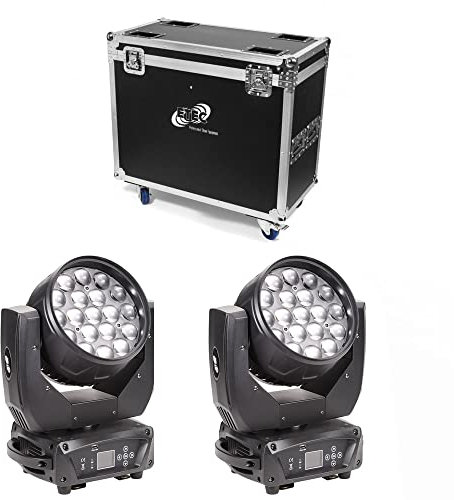 ETEC Professional LED Moving Head Z19 Beam Set Flightcase Tourpack Zoomfunktion DMX RGBW Washer Disco Party DJ Club Ringsteuerung Ringfunktion Veranstaltung Bühnenbeleuchtung Show Event Farbmischung