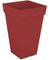 Artevasi Capri Pot High Square, Haut Pot carré en Plastique, 50cm, Couleur: Rouge foncé