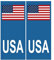 RaceFlag 2 Sticker, selbstklebend, Nummernschild, Amerika-Logo