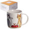 SPOTTED DOG GIFT COMPANY Tasse Chat en Céramique, Mug Original pour le Café Thé avec Coffret, Mignon Mugs et Tasses au Animaux Motif, Idées Cadeaux pour les Amoureux des Chats 350ml