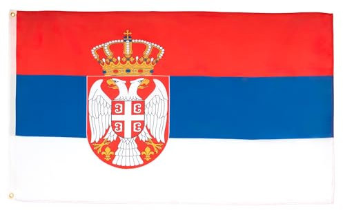 AZ FLAG - Bandera Serbia - 150x90 cm - Bandera Serbia 100% Poliéster ligero Con Ojales de Metal integrados - 80g