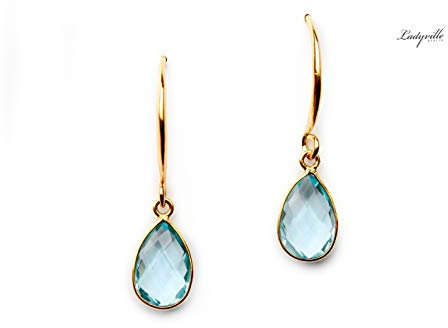 Topas Ohrringe Geburtsstein Dezember Himmlische Ohrringe Edelstein Schmuck Geschenk für Sie Frau Freundin Mutter Schwester