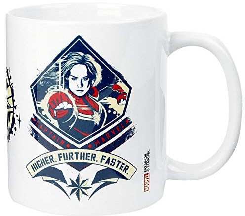 Captain Marvel MG25425 Higher, Further, Faster 315ml/11oz Ceramic Mug