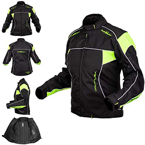 Veste Blouson Protections Gilet Femme Moto Oxford Cordura Thermique Fluo XL