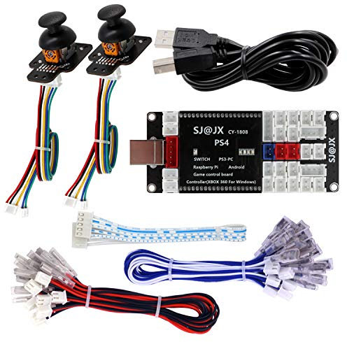 SJ@JX Arcade - Codificador de controlador de juego 3D, sensor analógico Fly Joy, tablero de código DIY, botón de joystick para PS4, PS3, Nintendo Switch, Android, Raspberry Pi, retro, Pi, PC