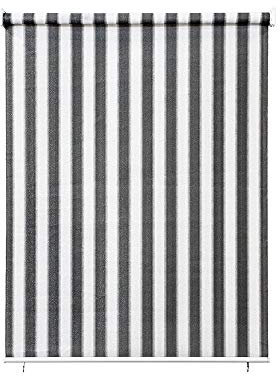 paramondo Tenda da Sole Verticale a Rullo per Esterno Avvolgibile Impermeabile Resistente Anti UV Protezione della Privacy Bianco, 100 x 240 cm grigio-bianco