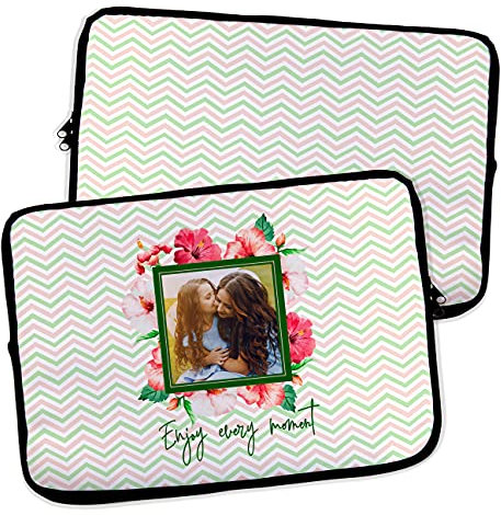 Housse pour Ordinateur Portable et Tablette. Personnalisé avec Nom. Sacoche PC. Néoprène. Pochette Sacoche pour Chromebook Ultrabook Netbook Tablette. Moment