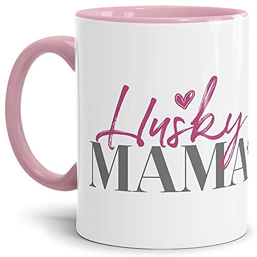 PfotenSchild Tasse für Hundebesitzer - Hunderassen Mama - Persönliche Geschenkidee - Hundetasse für Hundemamas Husky - 300 ml