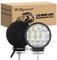 Willpower LED-Scheinwerfer, 10,2 cm, 42 W, Flutlicht, Offroad-Fahrlicht, 12 V, 24 V, wasserdicht, Nebelscheinwerfer, LED-Arbeitsleuchte für LKW, Traktor, Auto, 4 x 4, ATV, UTV, SUV, Boot, 2 Stück
