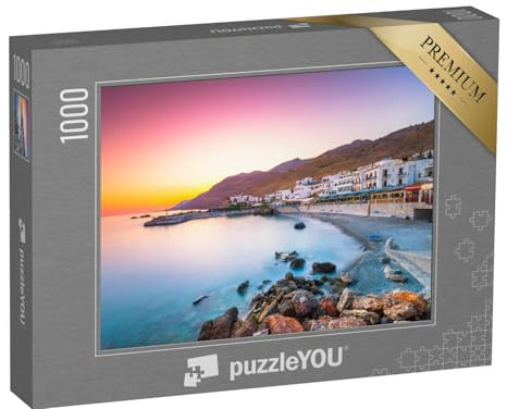 puzzleYOU: Puzzle 1000 Teile „Das kleine Dorf von Chora Sfakion, Kreta, Griechenland“ – aus der Puzzle-Kollektion Kreta