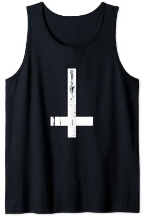 Umgedrehtes Kreuz Atheist Death Metal Satanist Atheismus Tank Top