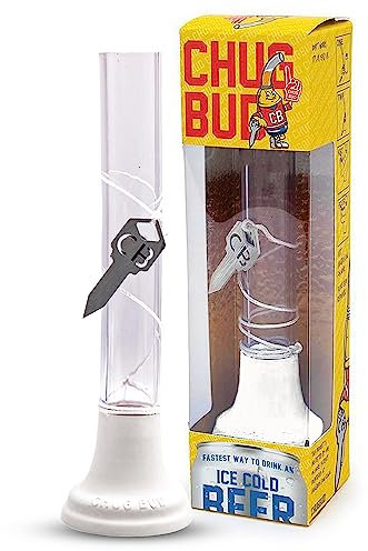 Chug Bud Trinktrichter, Partygeschenk im Taschenformat, perfekt für Golftaschen und unterwegs, passend für jede Art von Dose, kein Auslaufen oder Verschütten (weiß)