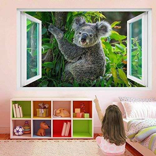 Koala Tier 3D Wandkunst Aufkleber Wandtattoo Poster Kinderzimmer Wohnkultur Wandtattoo Poster Vinyl 50x70 cm
