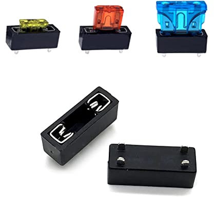 10 STÜCKE Universal-Kfz-Flachsicherungshalter, Kfz-Sicherungen, Halterbox, Mini-Kfz-Flachsicherungen, Ersatz-Leiterplatte, Plattenmontage, Versicherungsblöcke, Sicherheits-Flachsicherungen, Klemmen