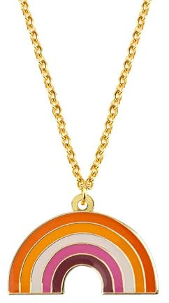Sinwinkori Sun Set Pride Rainbow Shape Halskette LGBT-Halskette Gay-Pride-Geschenk