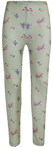 A2Z 4 Kids Wild Flower Butterfly Print Leggings Girls Ages 5-13 | Soft Stretch Summer Fashion Floral Pants Comfortable Everyday Wear