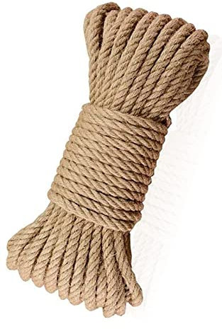 15M Corda Juta Corda Canapa 10mm Spago per Decorazioni, Giardinaggio, Tiragraffi per Gatti