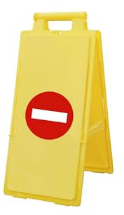 Chevalet sol premium - 640mm - picto sens interdit