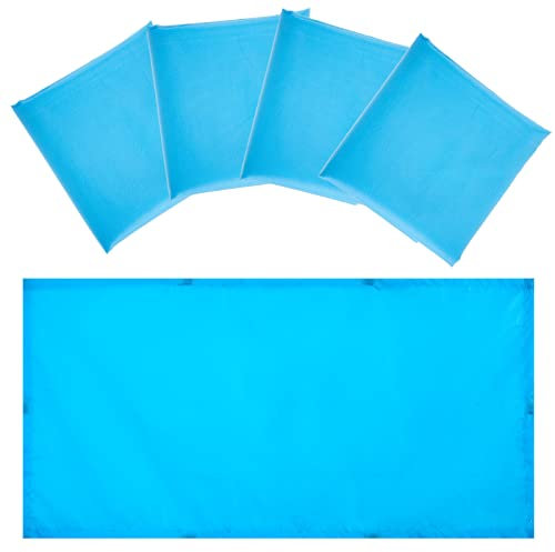 Hortsun 4 Pack Fluorescent Light Covers 4 x 2 Feet Magnetic Light Cover for Drop Ceiling, Fluorescent Ceiling Shade Filters for Office Classroom Home Hospital Decor(Blue)