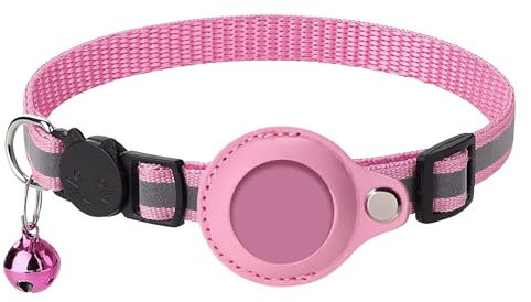 Collier Chat Airtag Réfléchissant avec Clochette, Étanche et Sécurité, Réglable pour Chaton et Chiot