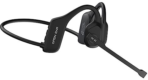 Cuffie a conduzione ossea con microfono,cuffie Bluetooth con microfono ENC con cancellazione del rumore, cuffie wireless impermeabili a orecchio aperto per camionisti, riunioni, ufficio, casa e affari