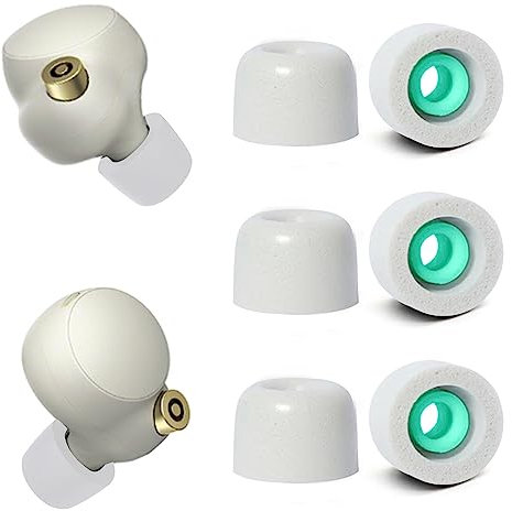 Memory Foam Ear Buds Ohrstöpsel für Sony WF-1000XM4 Ohrstöpsel Ersatz Sony AR Piece Foam Tips für WF-1000XM4 WF-1000XM5 Fit Charging Case Größe L Grau(3 Paare)