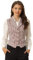 Allegra K Damen Weste Elegant Vintage Karierte Anzugweste Einreihig Reverskragen Ärmellos Westen Rosa S