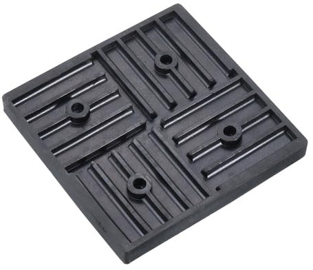 PATIKIL Almohadillas de Goma Antivibración Tapetes de Aislamiento de Vibraciones Con Agujero 7 X 7 X 0.7 para HVAC Compresor de Aire Lavadora Secadora Negro