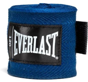 Everlast Core Hand Wraps Breathable Polyester Cotton Velcro Wrist and Ankle Protection Wrap Under Boxing Training Gloves Ideal for Martial Arts Navy