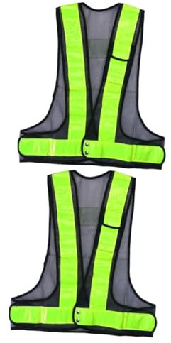 2 Stk Weste reflective vest safety bodentrampolin outdoor shelter suit security beemysafe schutzkleidung schlüsselsafe sicherheitsschu safebed Tanktops Druckbar Jacke Fischernetz