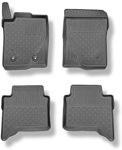 Mossa - TPE Fußmatten Auto kompatibel mit Volkswagen Amarok II Pick-up (01.2023- ) - schwarz Automatten Autoteppiche - G